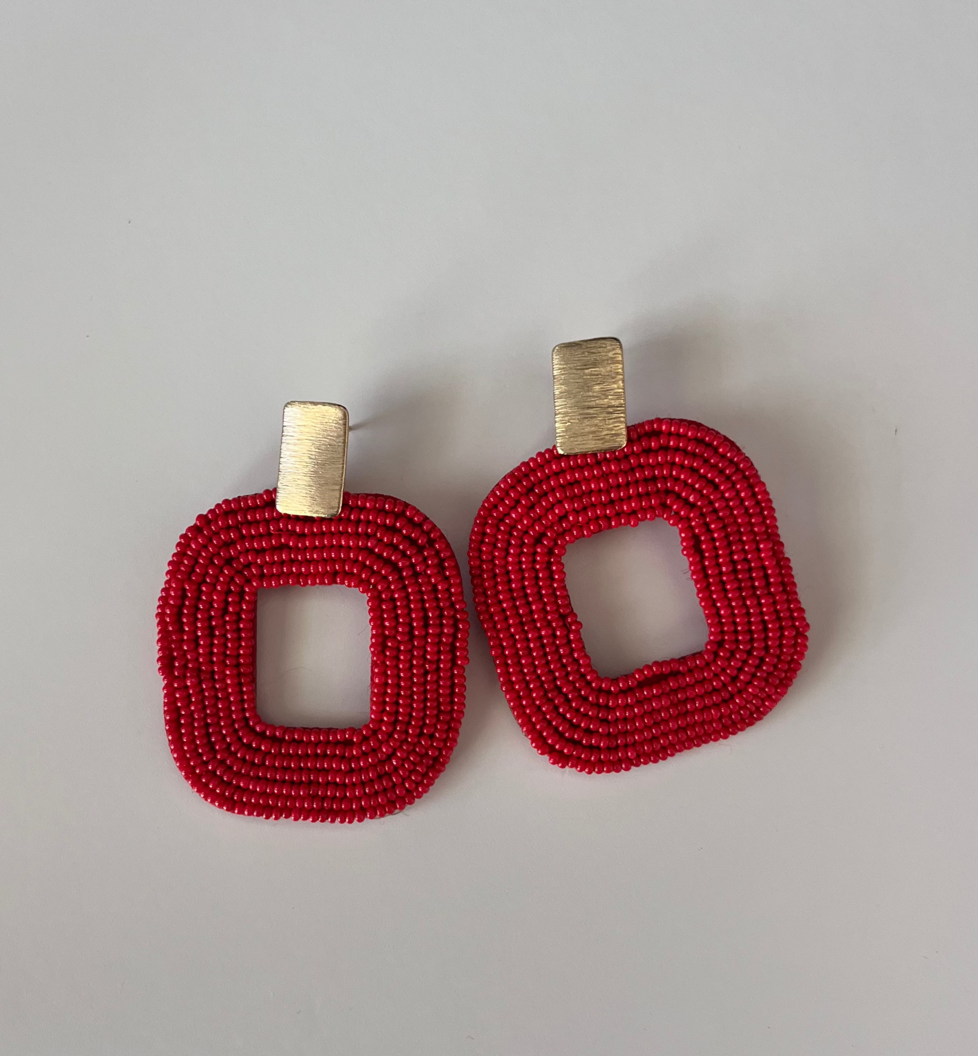 Fire Red Earrings